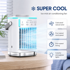 Portable Mini Air Conditioner Fan 4-in-1 USB Air Cooler Humidifier Timer