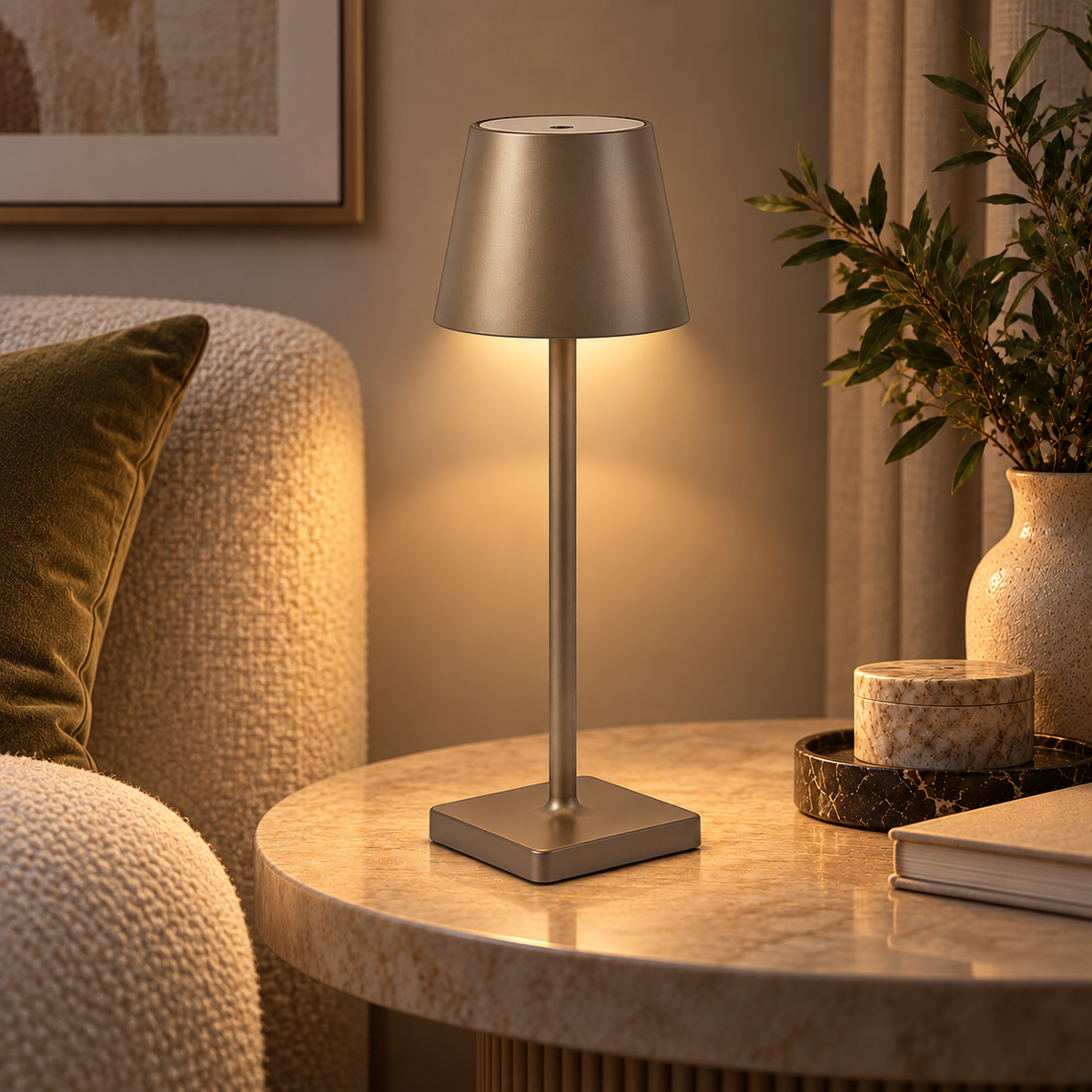 Rechargeable LED Table Lamp Cordless Dimmable for Home Outdoor