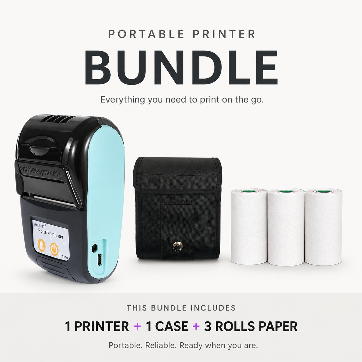 Wireless Thermal Printer Portable Inkless Photo Printer