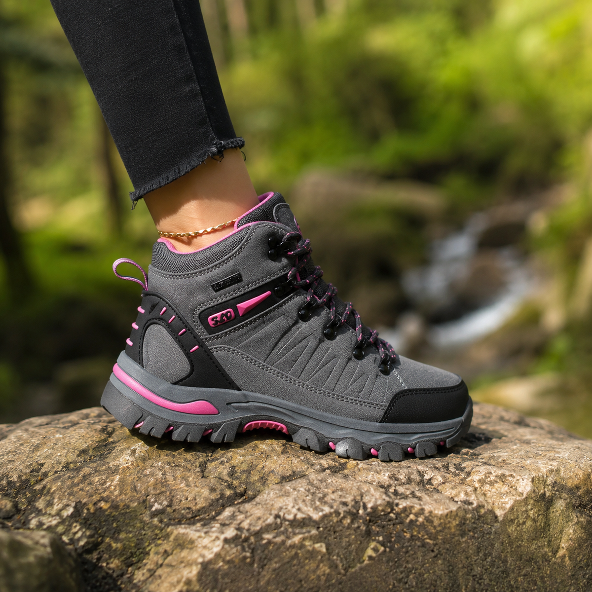 Women's Wide Fit Winter Hiking Boots with Arch Support