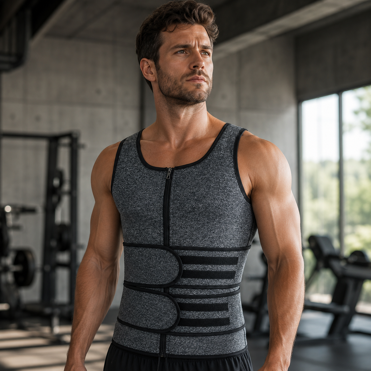 Men's Compression Workout Vest with Adjustable Waist Straps