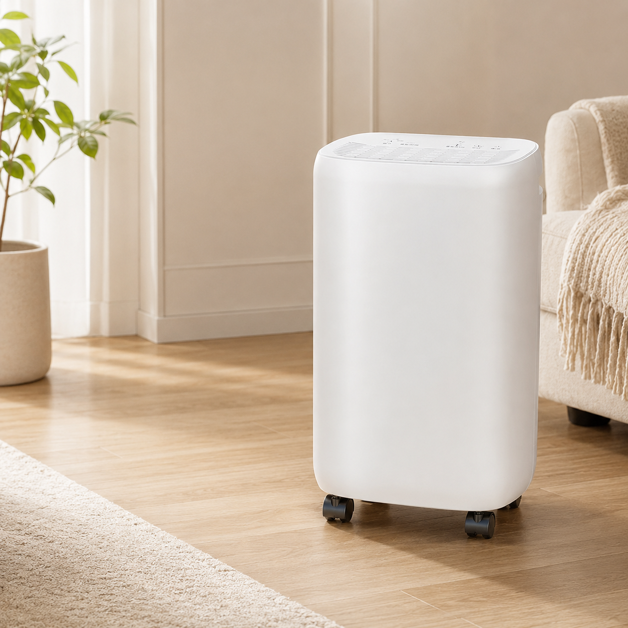 Dehumidifier with Air Purifier, Portable Moisture Absorber for Home, Kitchen & Bedroom