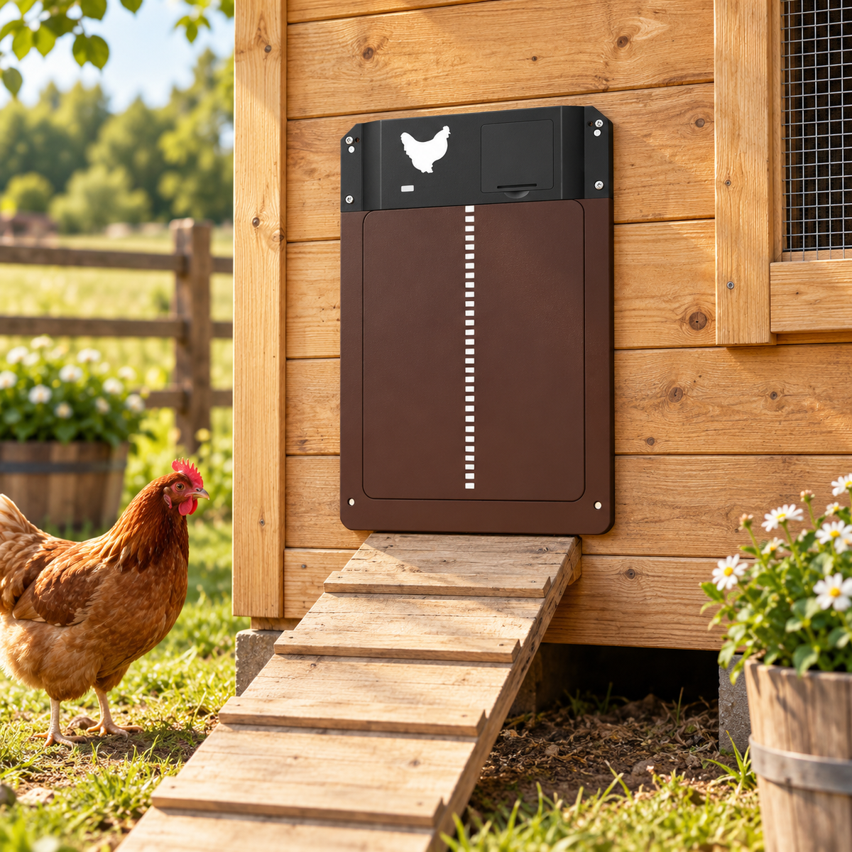 Automatic Chicken Coop Door Opener Light Sensor Waterproof
