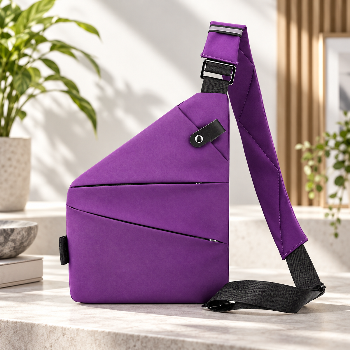 Anti Theft Crossbody Bag Slash Resistant Travel Sling Bag