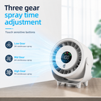 Portable Misting Fan Digital Display Quiet Cooling Humidifier Wall Mount