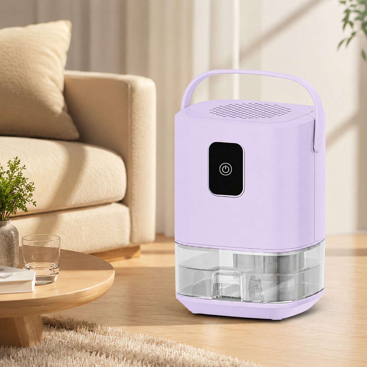 Compact Mini Dehumidifier, Quiet Portable Moisture Absorber for Bedroom & Bathroom