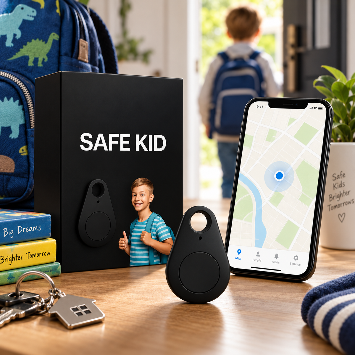 Child GPS Tracker Waterproof Real Time Location SOS