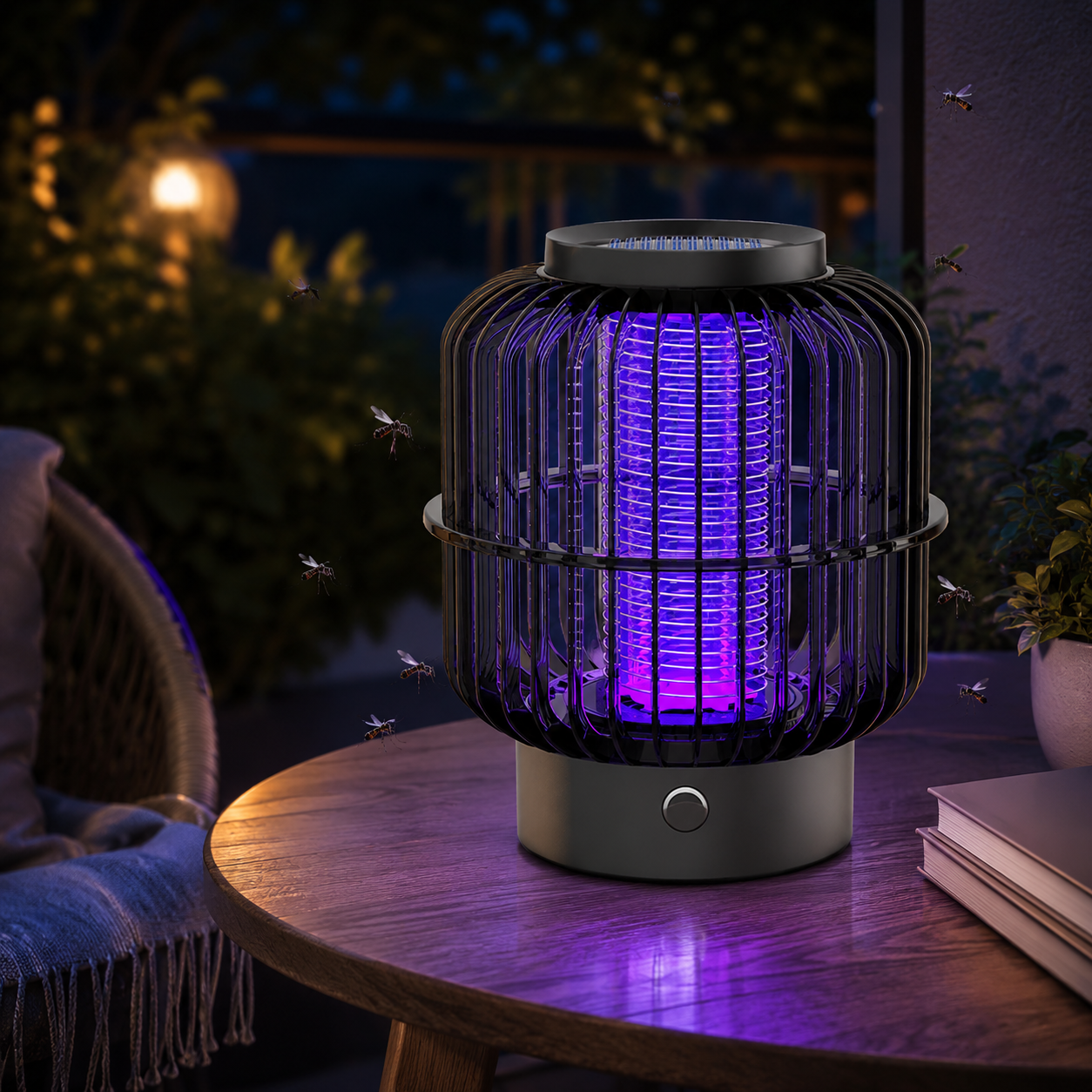 Solar Mosquito Killer Lamp Outdoor USB Rechargeable Insect Trap Light