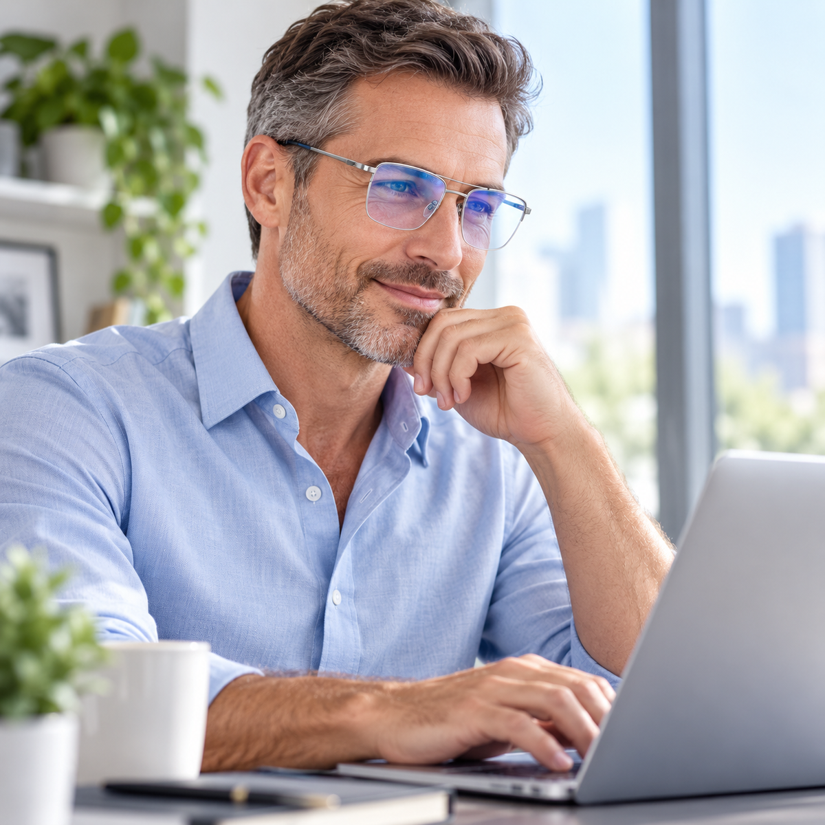 Progressive Multifocal Glasses for Clear All-Distance Vision