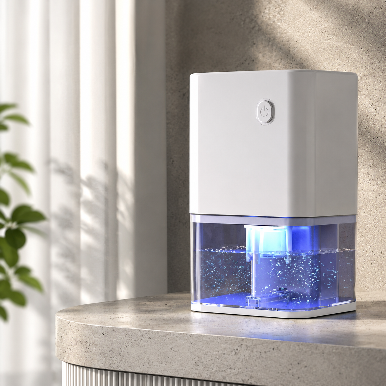 Electric Home Dehumidifier, Quiet Compact Moisture Remover for Bedroom, Bathroom & Basement