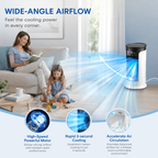 Portable Tower Fan Air Conditioner USB Mini Air Cooler Humidifier