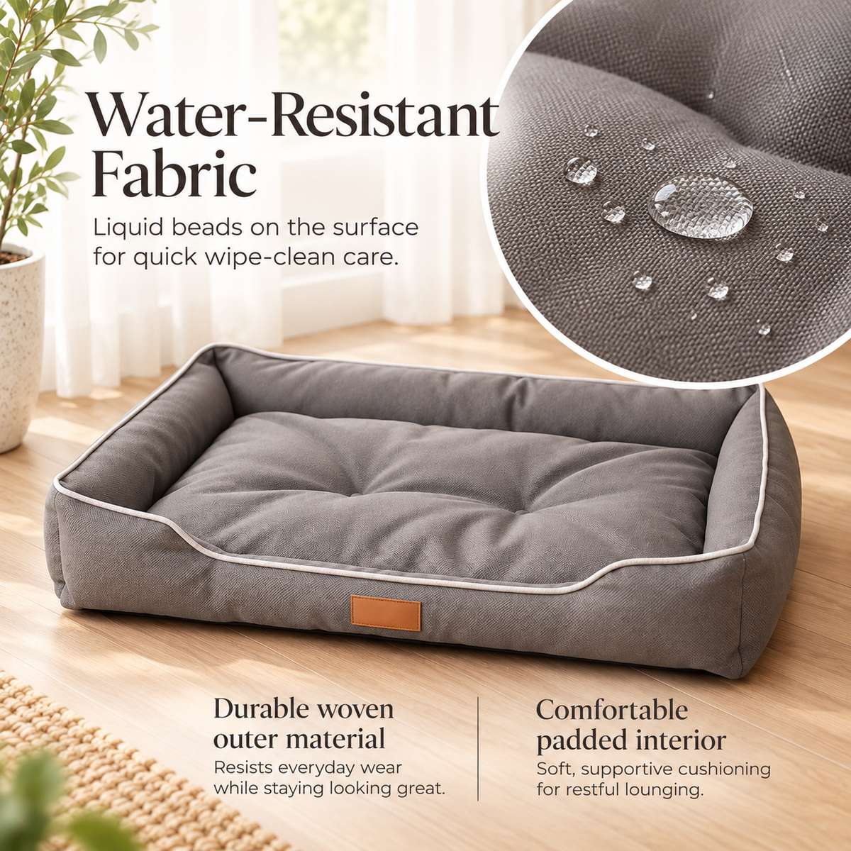 Orthopedic Memory Foam Dog Bed Sofa with Washable Cover for Arthritis