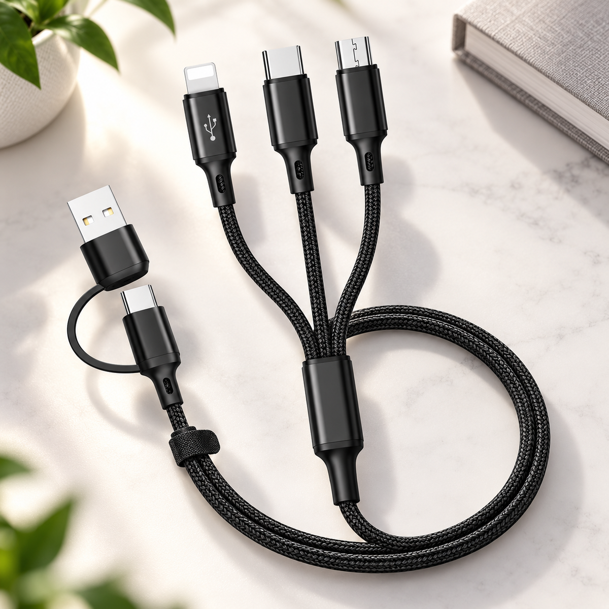 3 in 1 Charging Cable Multi USB Fast Charging Cord