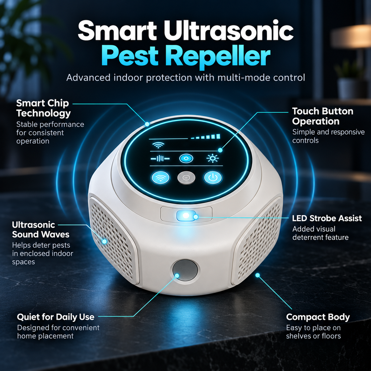 Ultrasonic Bat Repeller Plug In 360 Silent Attic Deterrent