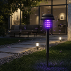 Solar Powered Outdoor Mosquito Killer Bug Zapper LED Light