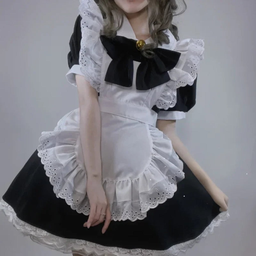 French Maid Costume with Ruffled Apron Halloween