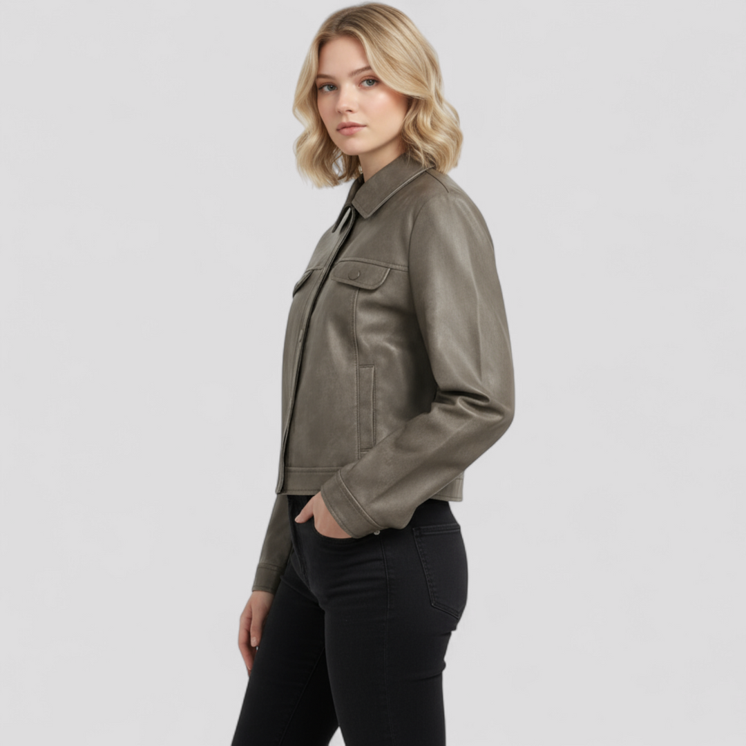 Women's Slim Leather Jacket