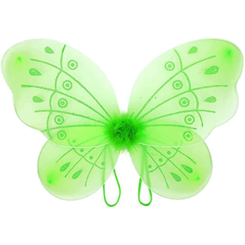 Girls Fairy Costume Dress with Wings Tiara Wand and Gloves Halloween Party