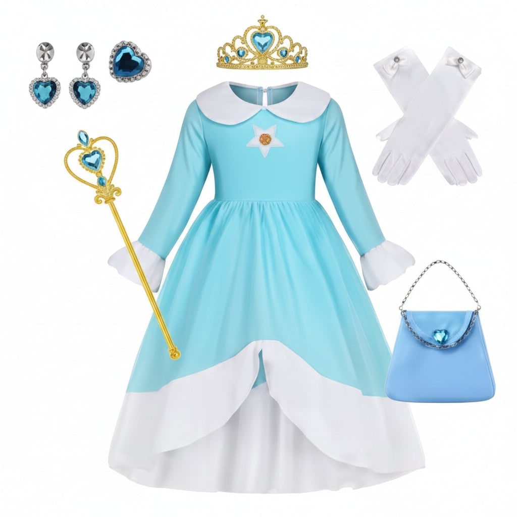 Girls Princess Costume and Dress Up Accessories for Halloween Games