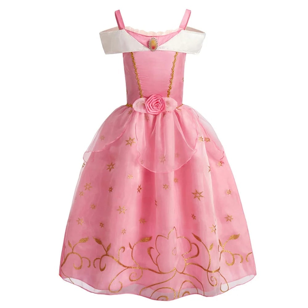 Girls Princess Dress Costume Tiara Gloves Dress Up Games Halloween