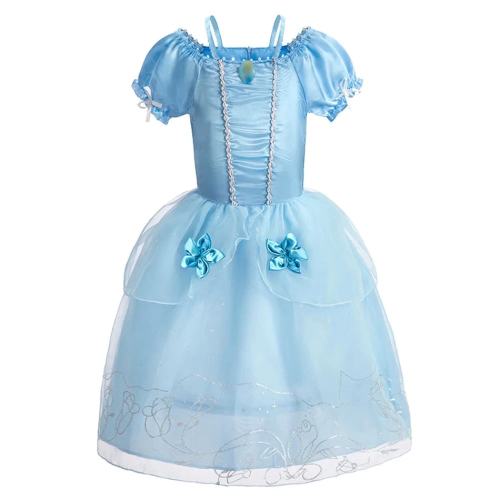 Girls Princess Dress Costume Tiara Gloves Dress Up Games Halloween