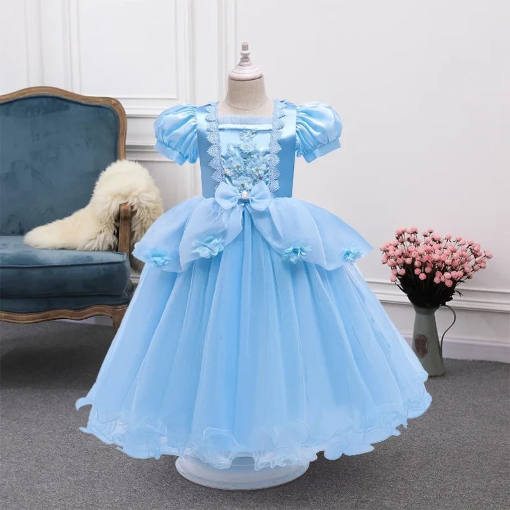 Girls Princess Ball Gown Dress Tulle Skirt Dress Up Halloween Costume