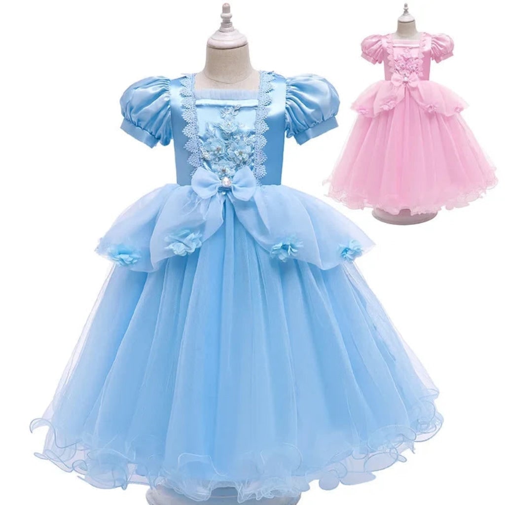 Girls Princess Ball Gown Dress Tulle Skirt Dress Up Halloween Costume