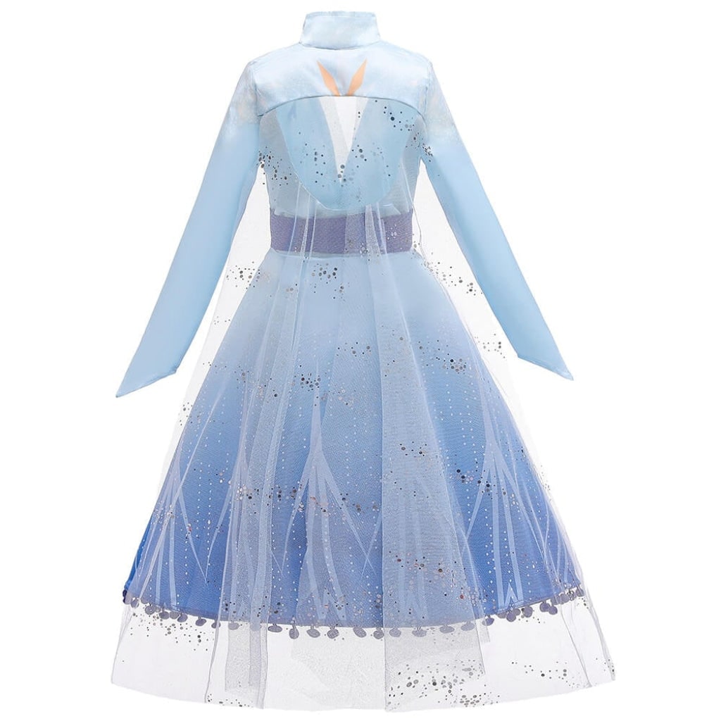 Girls Princess Costume Dress with Cape and Wand Accessory Set Halloween