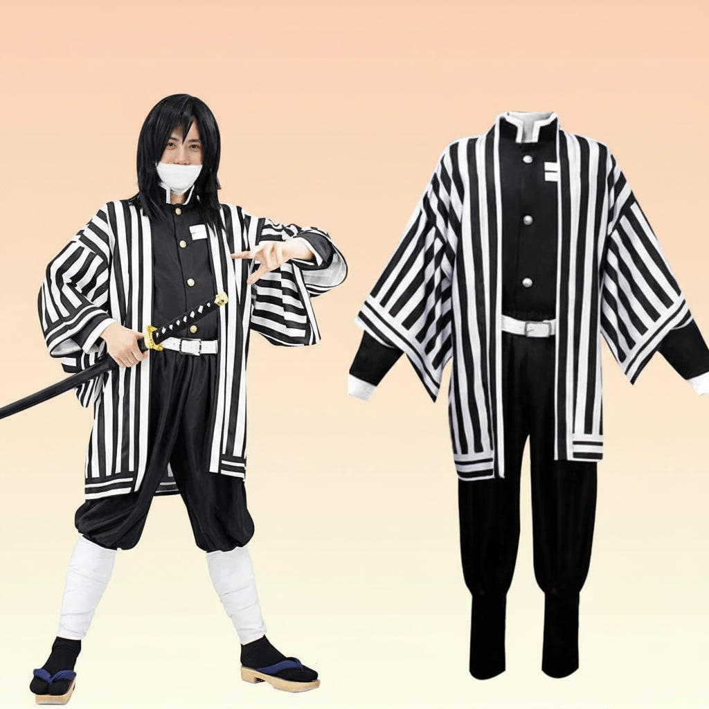 Anime Cosplay Costume Outfit Haori Jacket and Leg Wraps Character Dress Up Halloween