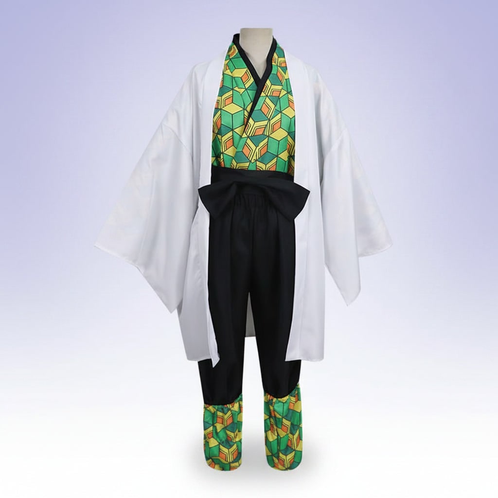 Anime Cosplay Costume Outfit Haori Jacket and Leg Wraps Character Dress Up Halloween