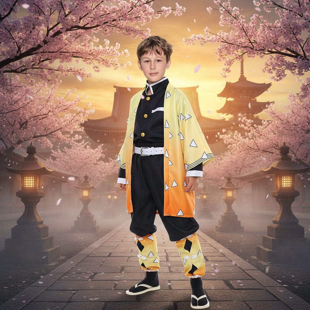 Anime Cosplay Costume Outfit Set with LED Lights for Character Fans Halloween