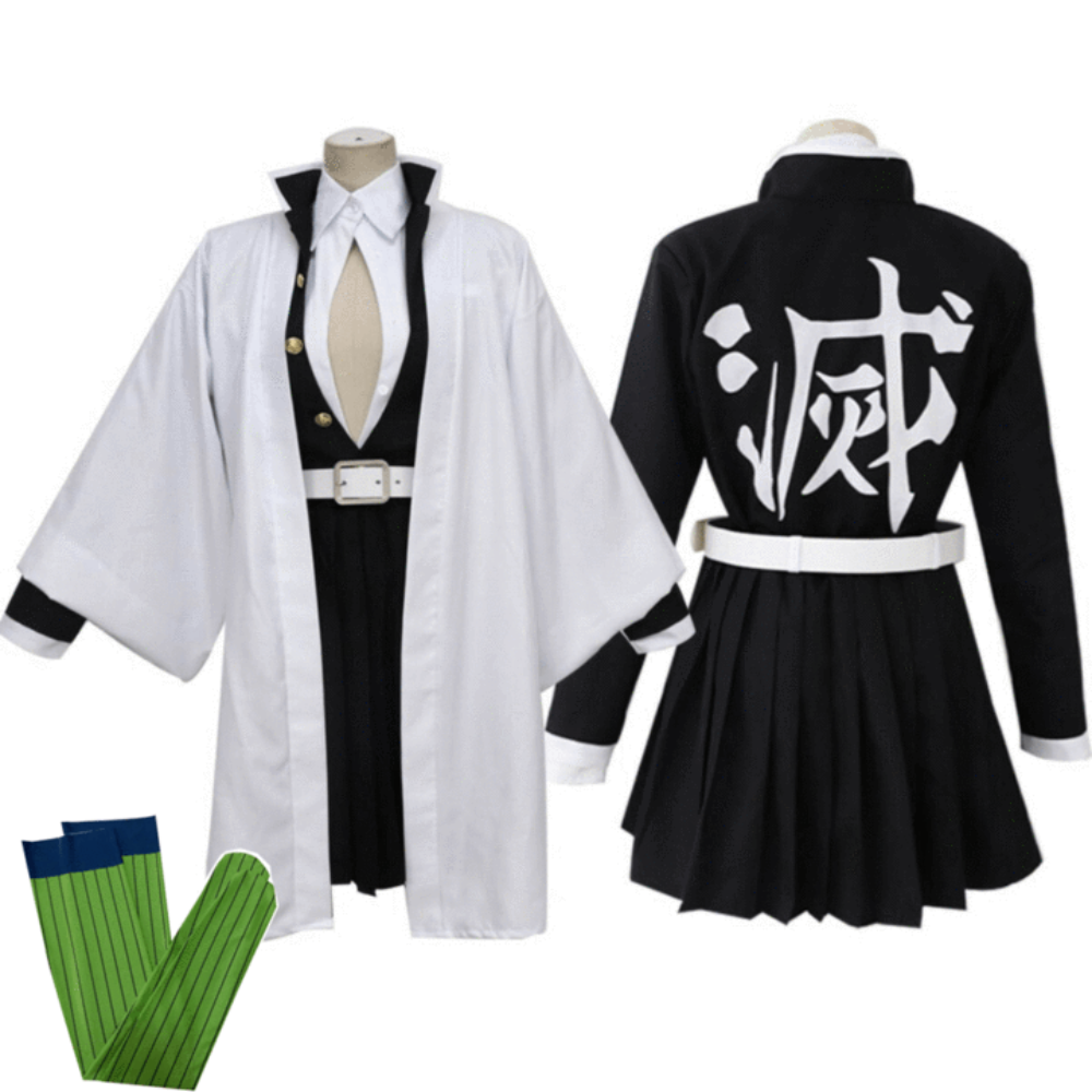 Anime Cosplay Costume Haori Jacket Checkered Pattern Halloween Outfit