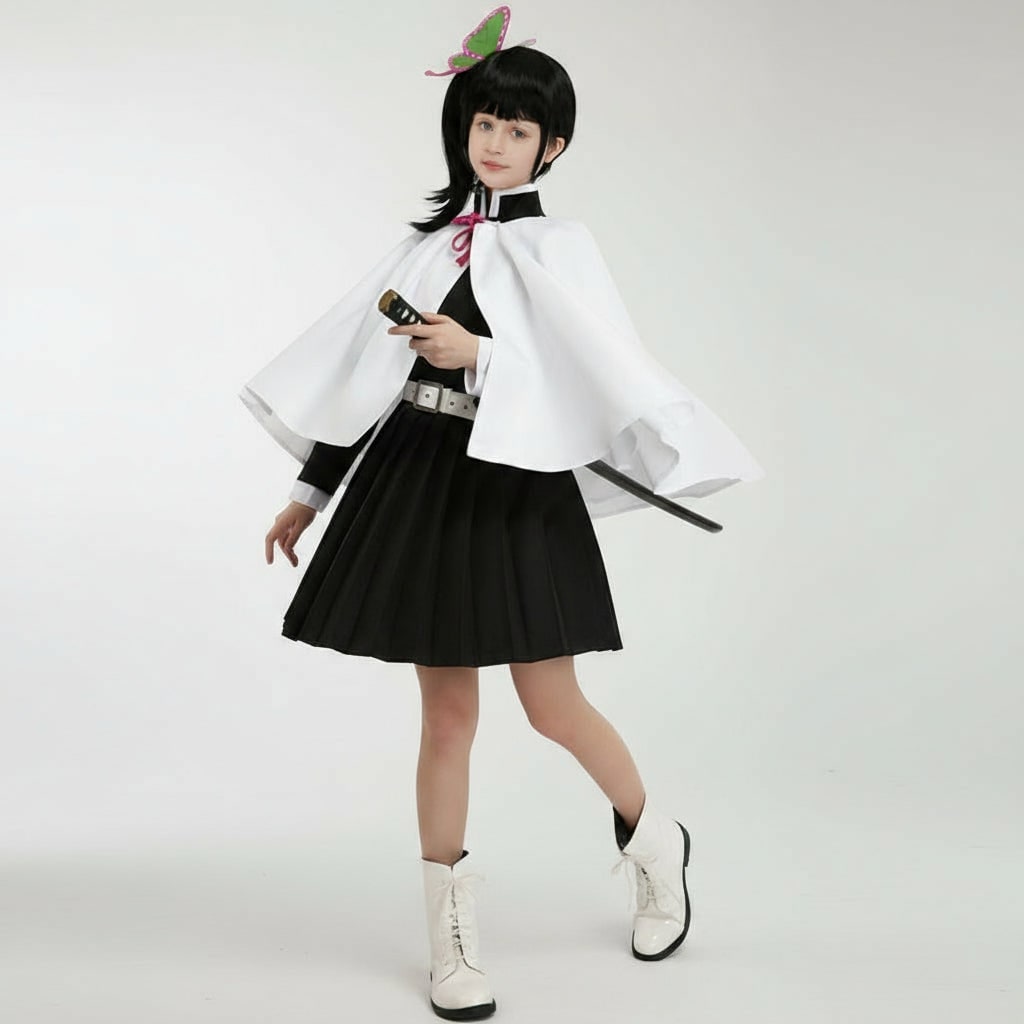 Anime Cosplay Costume Haori Jacket Checkered Pattern Halloween Outfit