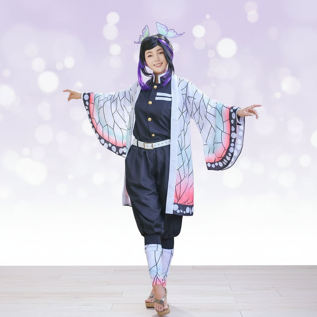Anime Cosplay Costume Japanese Kimono Haori Set with Character Accessories Halloween