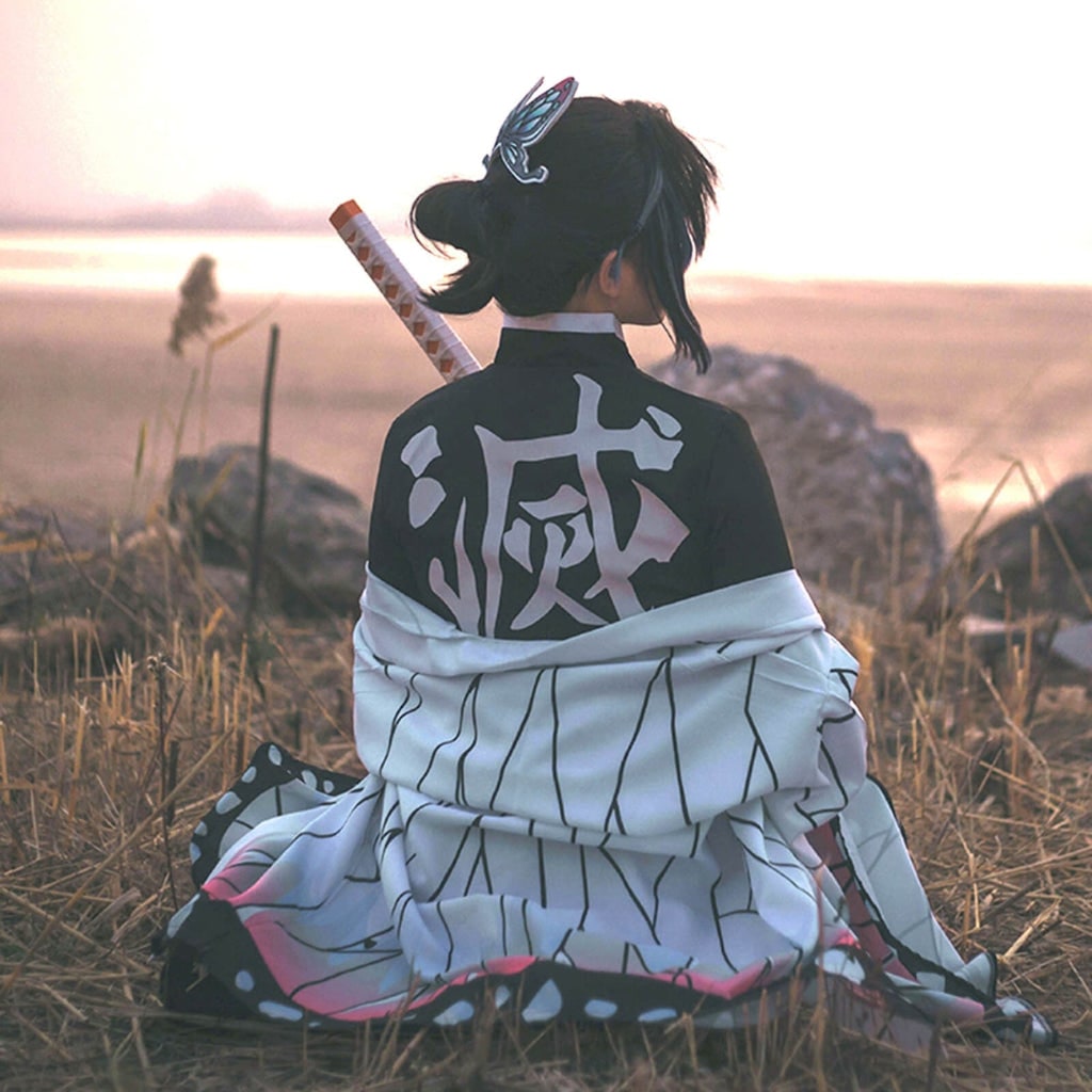 Anime Cosplay Costume Japanese Kimono Haori Set with Character Accessories Halloween