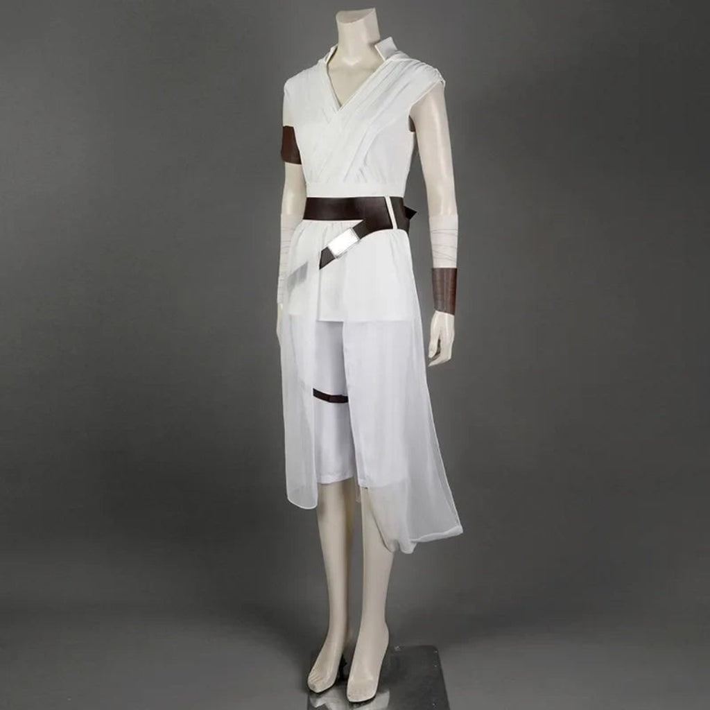 Cosplay Costume Draped Tunic Cropped Pants and Faux Leather Belt Halloween