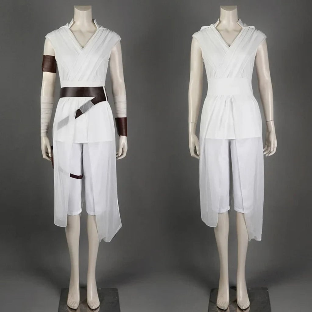 Cosplay Costume Draped Tunic Cropped Pants and Faux Leather Belt Halloween