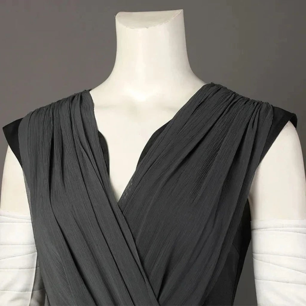 Cosplay Costume Draped Tunic Cropped Pants and Faux Leather Belt Halloween