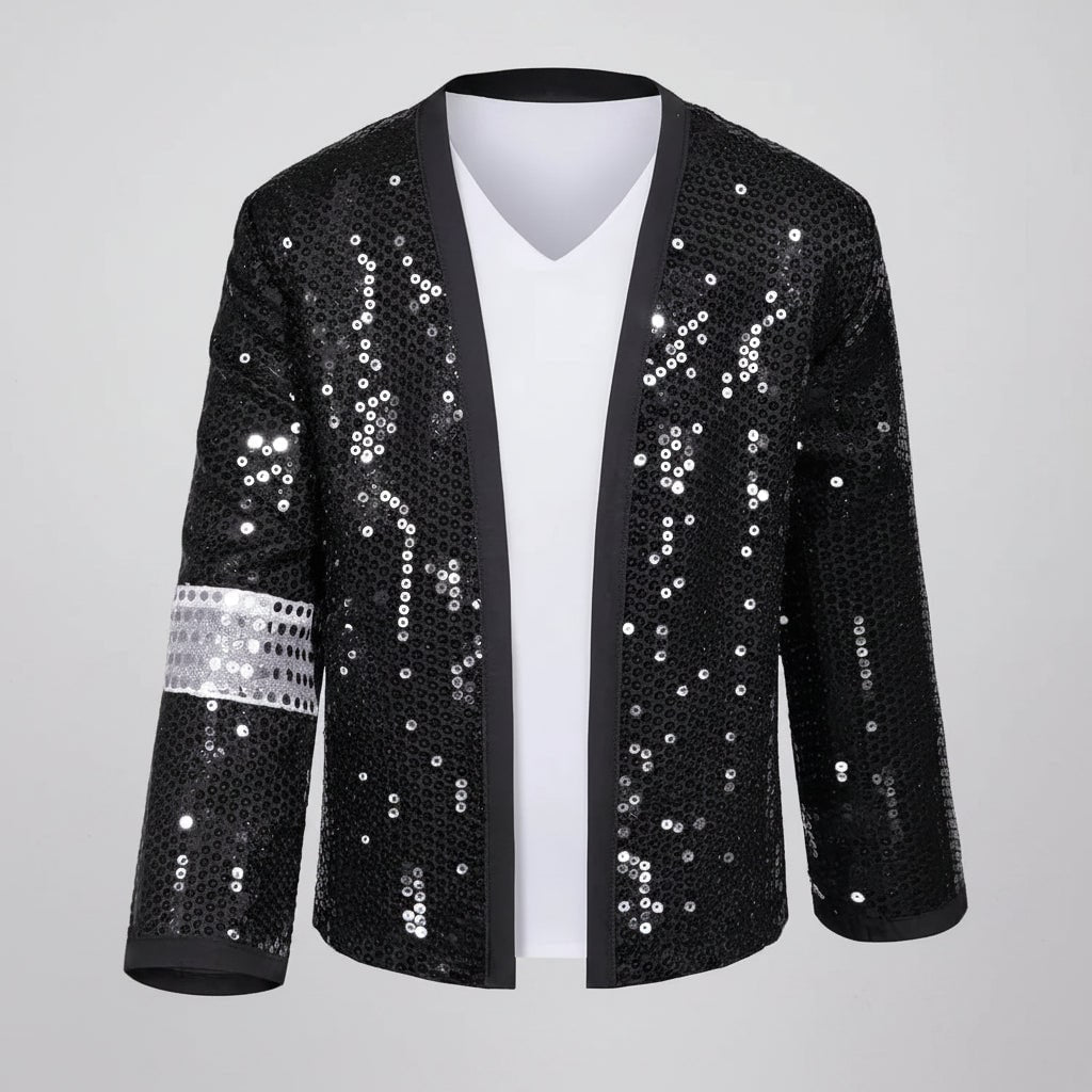 Dance Costume Michael Jackson Outfit Sequin Jacket Fedora Hat Gloves Halloween