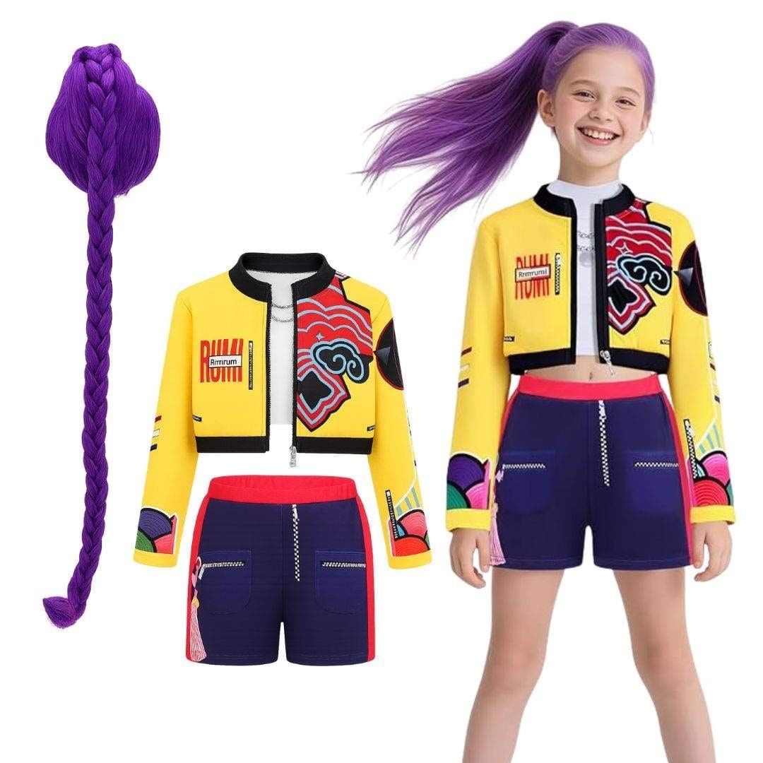 Hip Hop Dance Outfit Crop Top Shorts Joggers Set for Halloween Party Performance