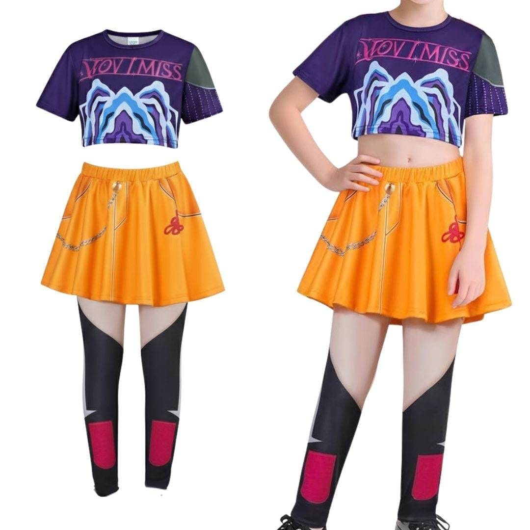 Hip Hop Dance Costume Crop Top Shorts and Joggers Halloween Performance Wear