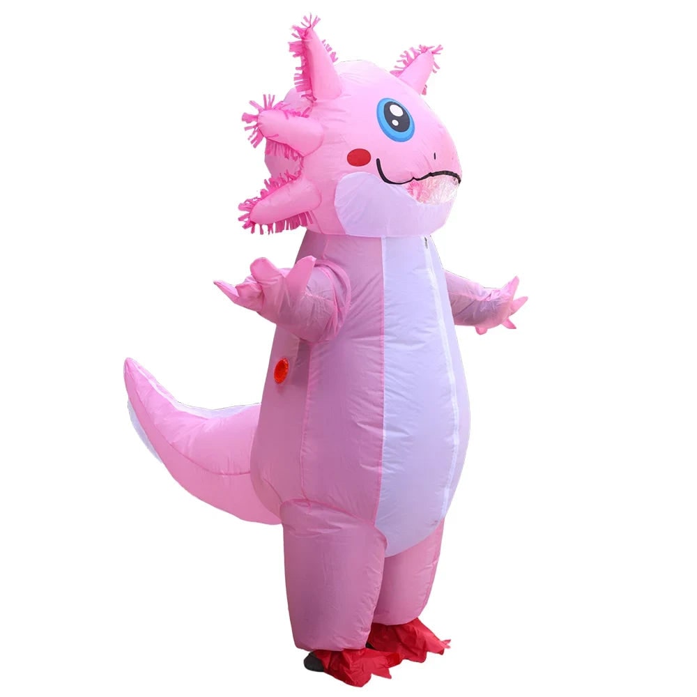 Inflatable Axolotl Costume Full Body with Battery Fan Halloween