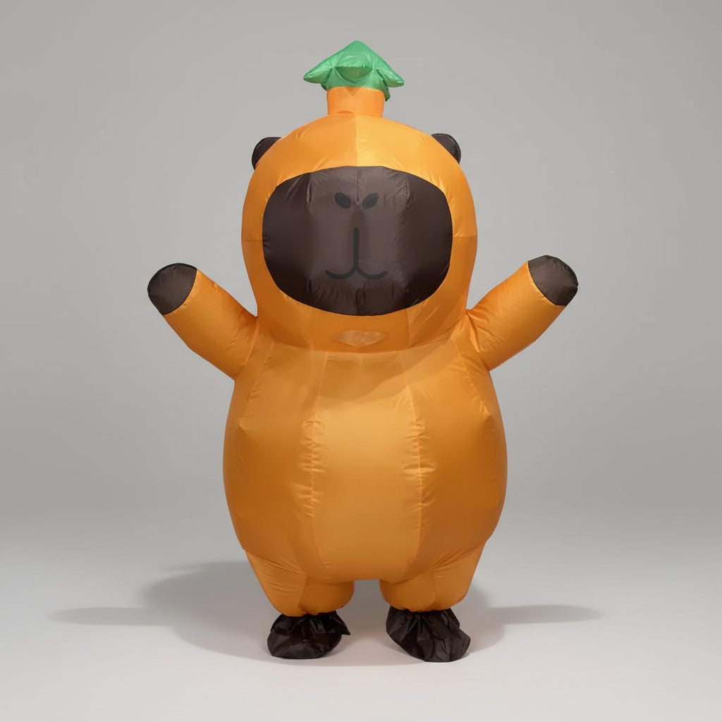 Inflatable Capybara Costume Built In Fan and Mesh Window Halloween