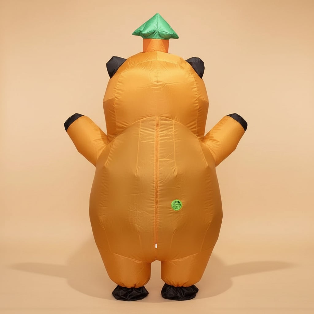 Inflatable Capybara Costume Built In Fan and Mesh Window Halloween