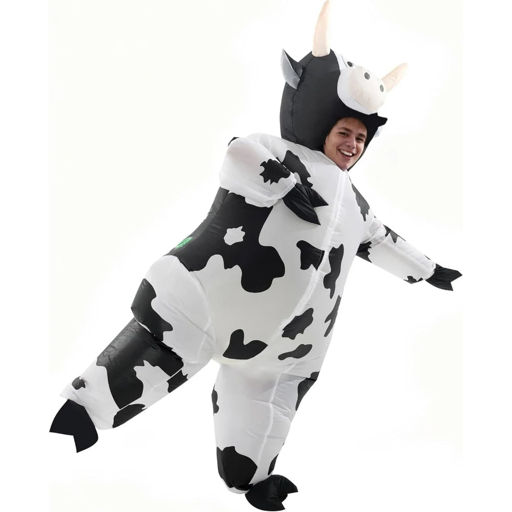 Inflatable Cow Costume Blow Up Animal Suit Halloween