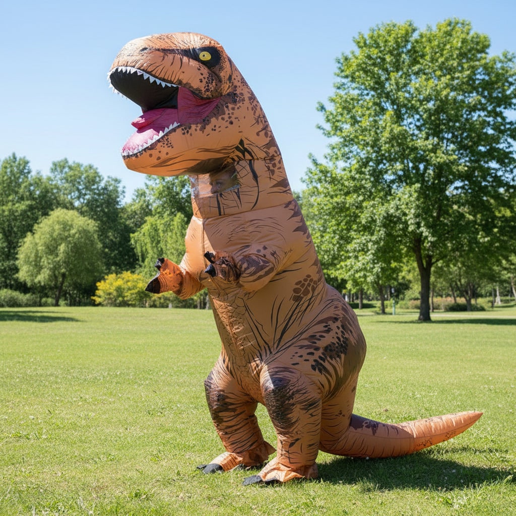 Inflatable Dinosaur Costume Outfit with Battery Operated Fan Halloween