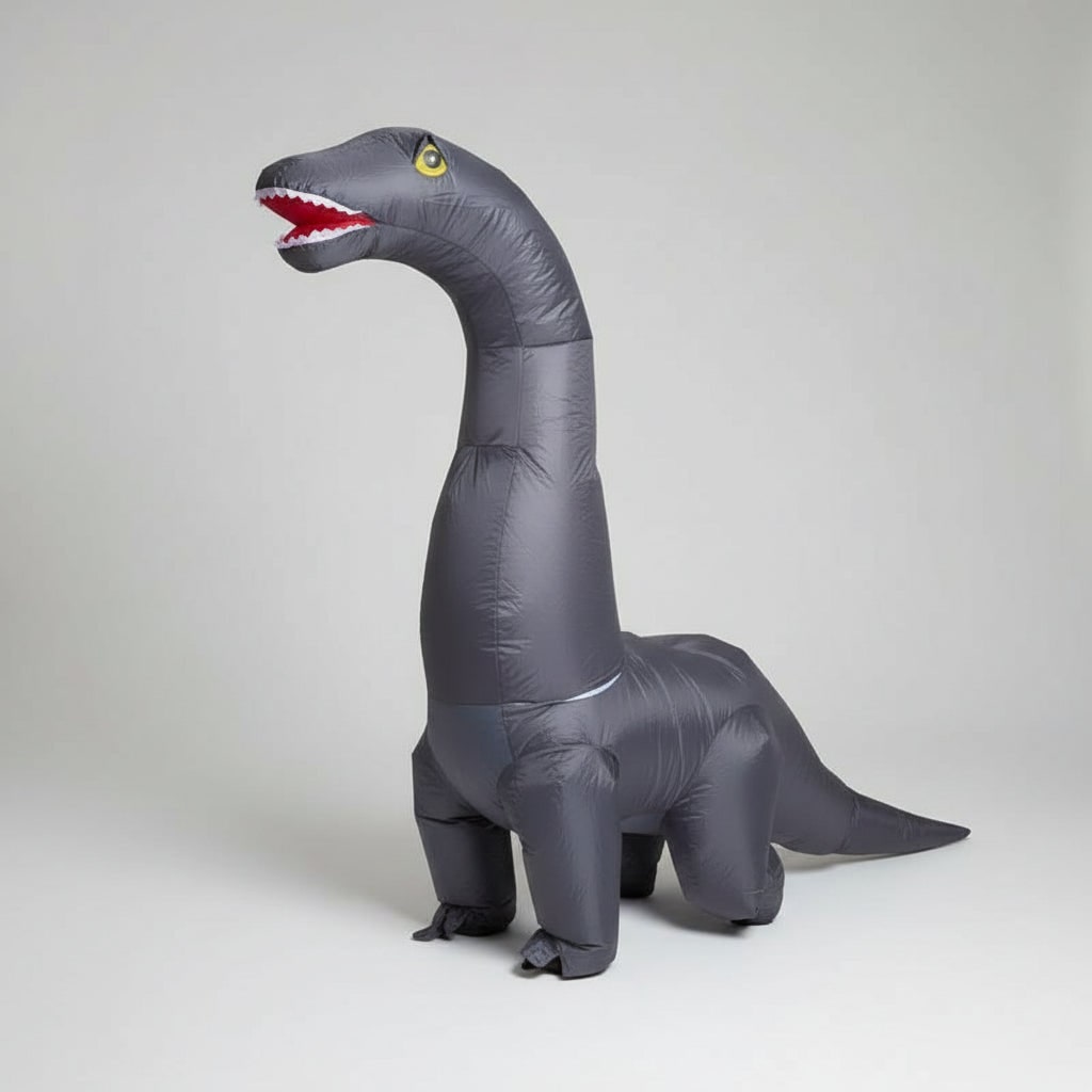 Inflatable Dinosaur Costume with Long Neck and Tail Halloween Cosplay Suit