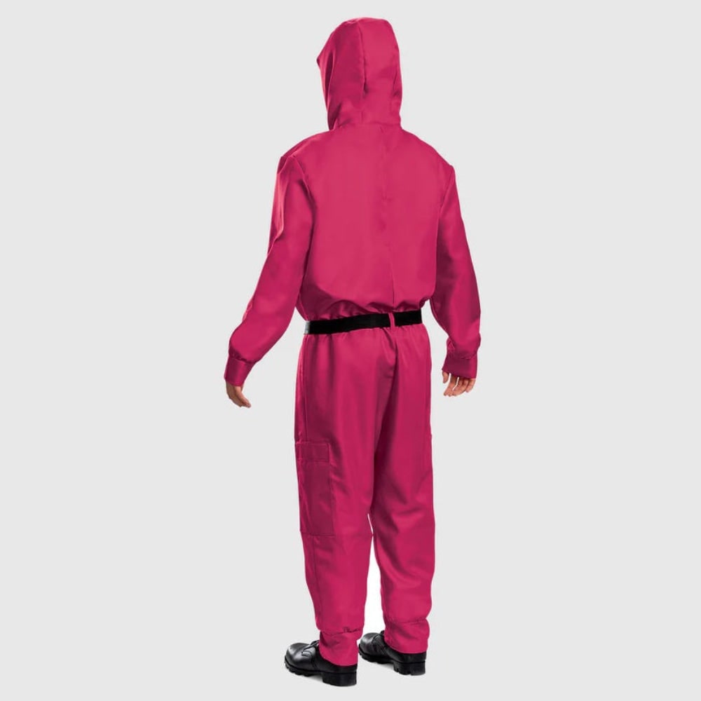 Pink Jumpsuit Costume with Belt for Halloween Party
