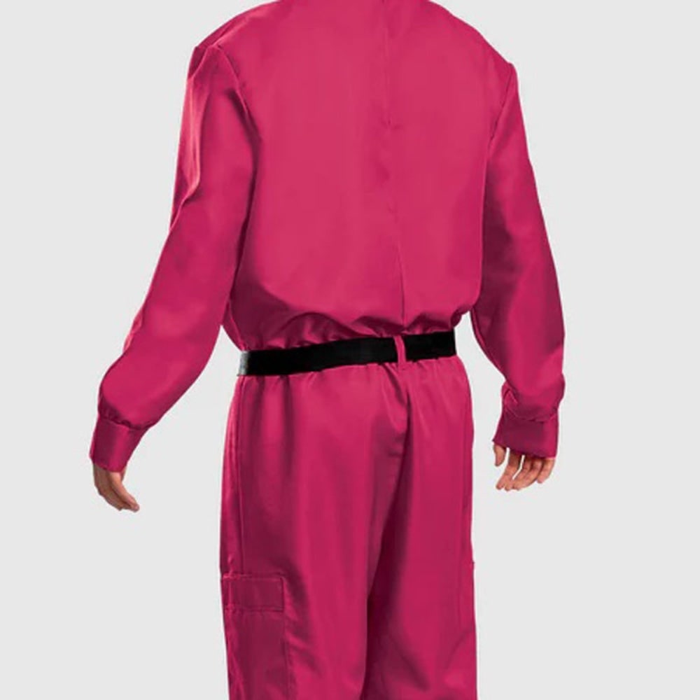 Pink Jumpsuit Costume with Belt for Halloween Party