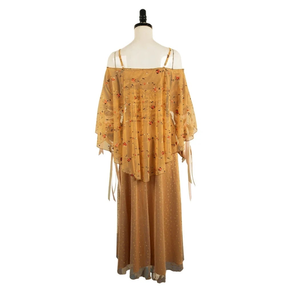 Plus Size Medieval Dress Costume Embroidered Bodice Glitter Tulle Skirt Halloween